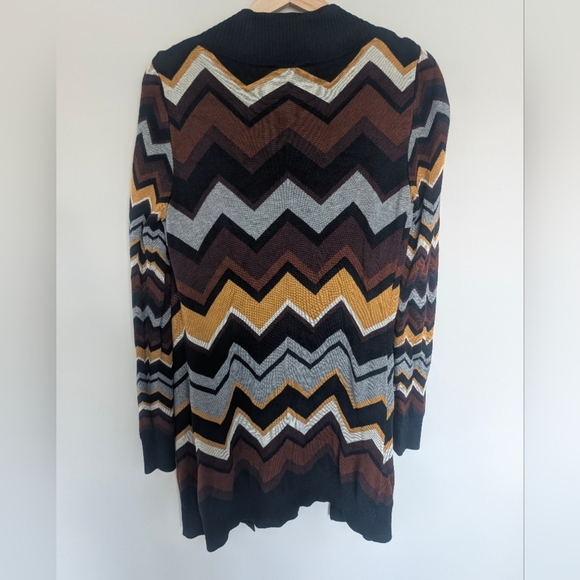 Women’s MISSONI x Target Open Front Cardigan Sweater Chevron LongSleeve Size XS - Picture 4 of 7